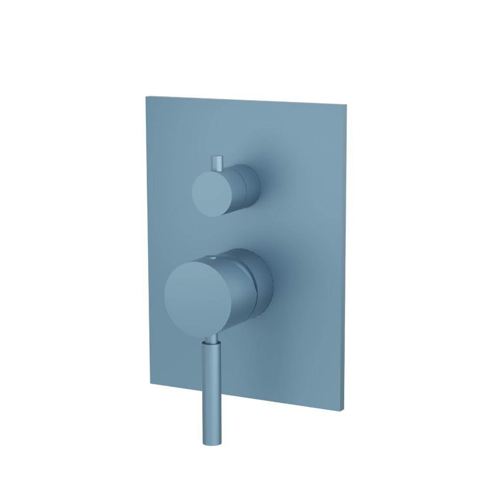 Isenberg By Flusso - Tub / Shower Trim With Pressure Balance Valve - 2-Output - Blue Platinum