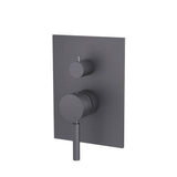 Isenberg By Flusso - Tub / Shower Trim With Pressure Balance Valve - 2-Output - Dark Grey