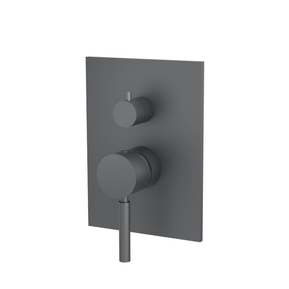 Isenberg By Flusso - Tub / Shower Trim With Pressure Balance Valve - 2-Output - Rock Grey