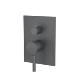 Isenberg By Flusso - Tub / Shower Trim With Pressure Balance Valve - 2-Output - Rock Grey