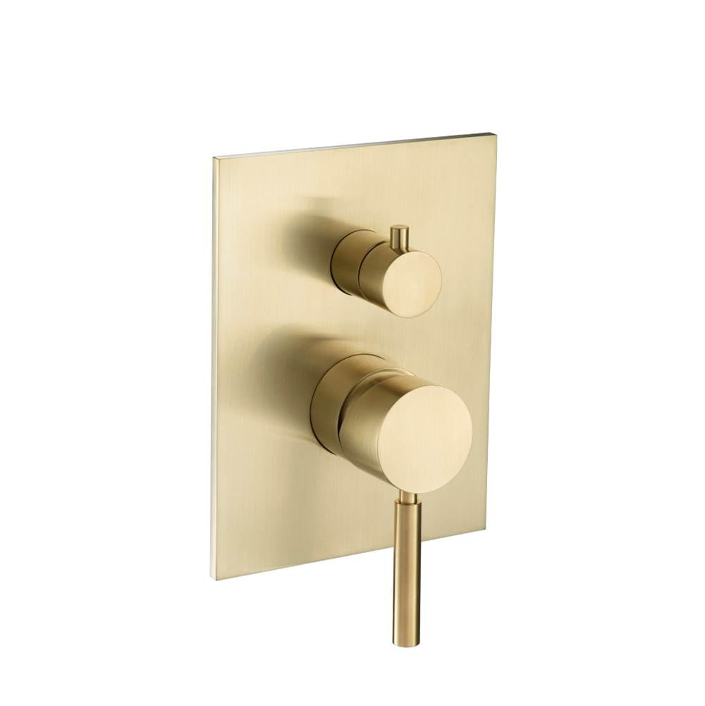 Isenberg By Flusso - Tub / Shower Trim With Pressure Balance Valve - 2-Output - Satin Brass PVD