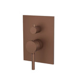 Isenberg By Flusso - Tub / Shower Trim With Pressure Balance Valve - 2-Output - Vortex Brown