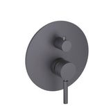 Isenberg By Flusso - Tub / Shower Trim With Pressure Balance Valve - 2-Output - Dark Grey