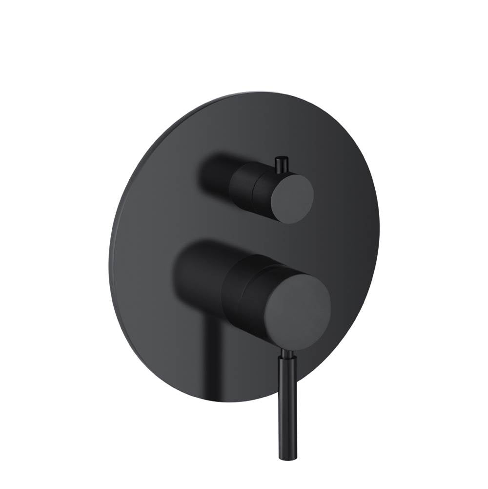 Isenberg By Flusso - Tub / Shower Trim With Pressure Balance Valve - 2-Output - Matte Black