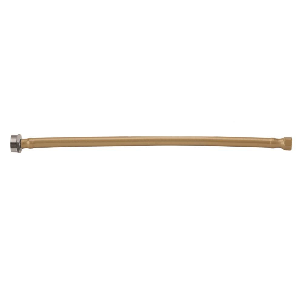Jaclo - JACLOFLEXE Blonde (BLND) Decorative Cover Stainless Steel Flexible Braided 3/8'' O.D. x 7/8'' I.D.- 16'' Toilet Supply Line with Metal Nut - Blonde