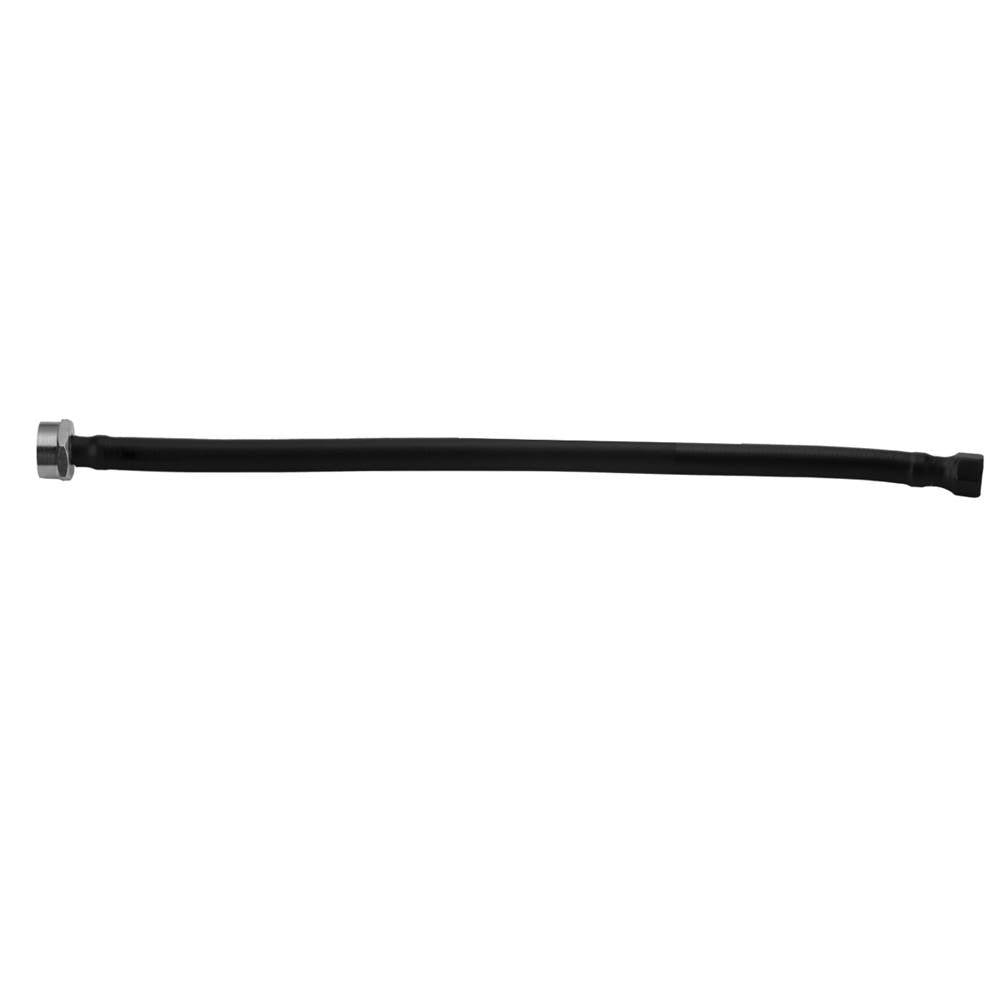 Jaclo - JACLOFLEXE Black (BLAK) Decorative Cover Stainless Steel Flexible Braided 3/8'' O.D. x 7/8'' I.D.- 12'' Toilet Supply Line with Metal Nut - Black