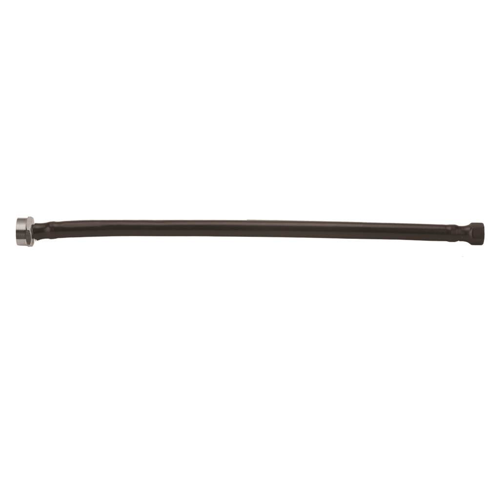 Jaclo - JACLOFLEXE Brunette (BRUN) Decorative Cover Stainless Steel Flexible Braided 3/8'' O.D. x 7/8'' I.D.- 12'' Toilet Supply Line with Metal Nut - Brunette