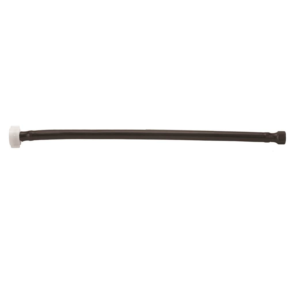 Jaclo - JACLOFLEXE Brunette (BRUN) Decorative Cover Stainless Steel Flexible Braided 3/8'' O.D. x 7/8'' I.D.- 20'' Toilet Supply Line Plastic Nut - Brunette