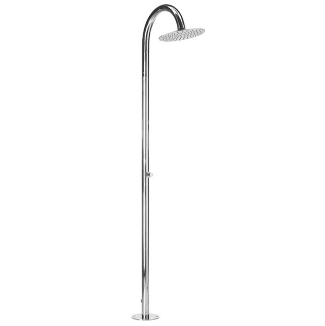 Jaclo - Aqua Outdoor Shower Column- Floor Install - Polished Stainless