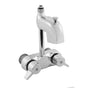 Jaclo - Code Pattern Diverter Bath Faucet to Fit Four-Legged Claw Foot Tubs - Polished Chrome