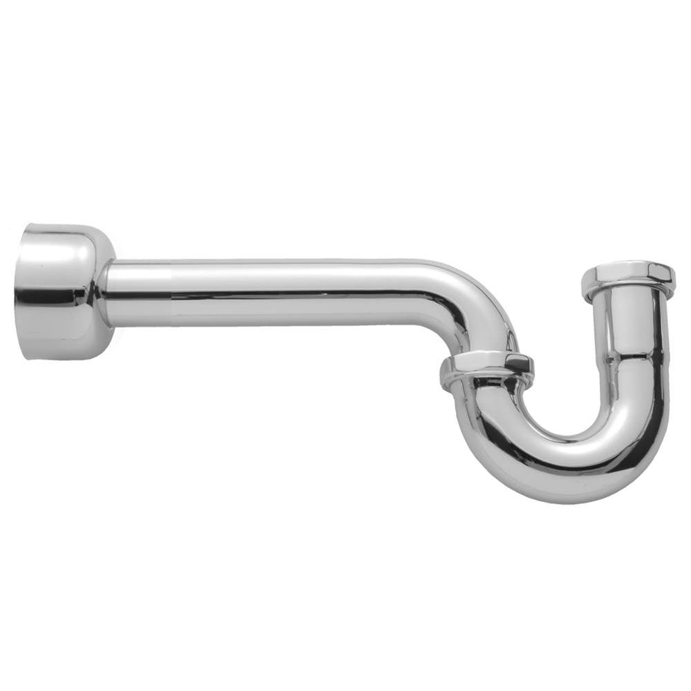 Jaclo - 1 1/2'' Extra Long P Trap with Round Box Escutcheon - White