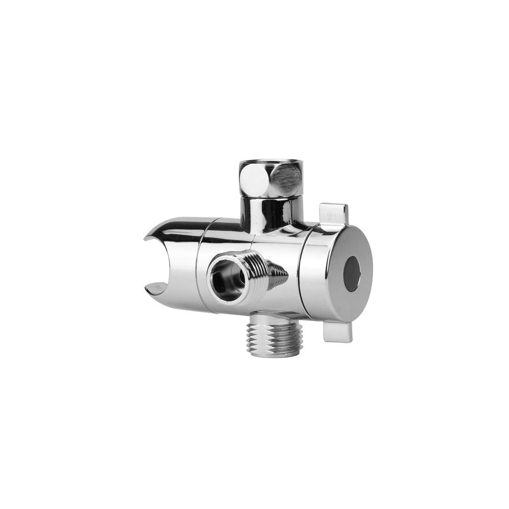 Jaclo - Drop-In Showerarm Mount with Adjustable Angle & Showerhead/Handshower Diverter - White