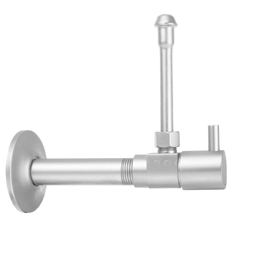 Jaclo - Quarter Turn Ceramic Disc Angle Pattern 1/2'' IPS x 3/8'' O.D. Faucet Supply Kit with Contempo Lever Handle and 20'' Supply Tubes - White