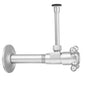 Jaclo - Quarter Turn Ceramic Disc Angle Pattern 1/2'' IPS x 3/8'' O.D. Toilet Supply Kit with Cross Handle and 20'' Supply Tube - White