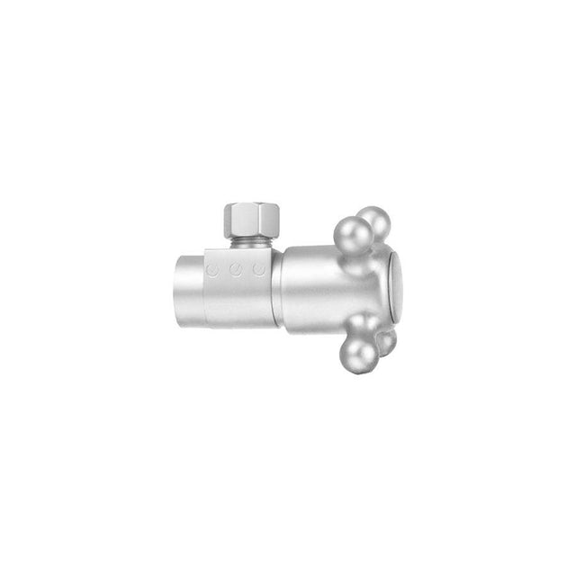 Jaclo - Quarter Turn Ceramic Disc Angle Pattern 1/2'' IPS x 3/8'' O.D. Supply Valve with Cross Handle - White