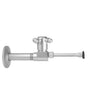 Jaclo - Quarter Turn Ceramic Disc Straight 1/2'' IPS x 3/8'' O.D. Toilet Supply Valve Kit with Cross Handle and 20'' Supply Tube - White