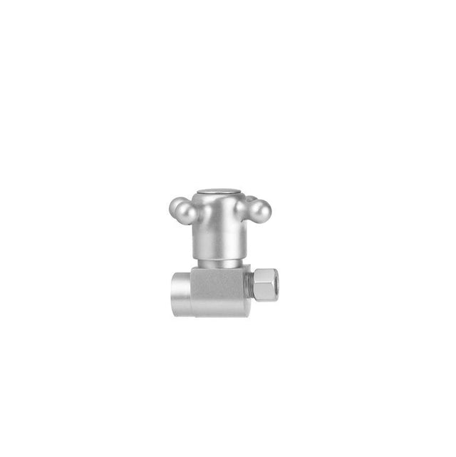 Jaclo - Quarter Turn Ceramic Disc Straight 1/2'' IPS x 3/8'' O.D. Supply Valve with Cross Handle - White