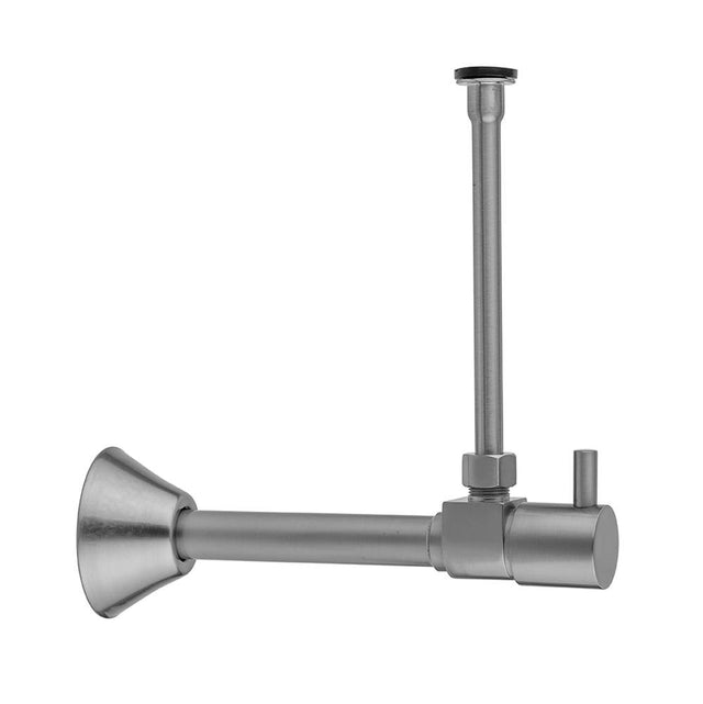 Jaclo - Quarter Turn Ceramic Disc Angle Pattern 1/2'' Copper (Sweat fit) x 3/8'' O.D. Toilet Supply Kit with Contempo Lever Handle and 20'' Supply Tube - White