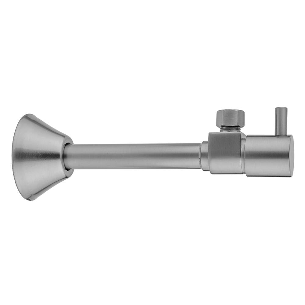 Jaclo - Quarter Turn Ceramic Disc Angle Pattern 1/2'' Copper (Sweat fit) x 3/8'' O.D. Supply Valve with Contempo Lever Handle - White