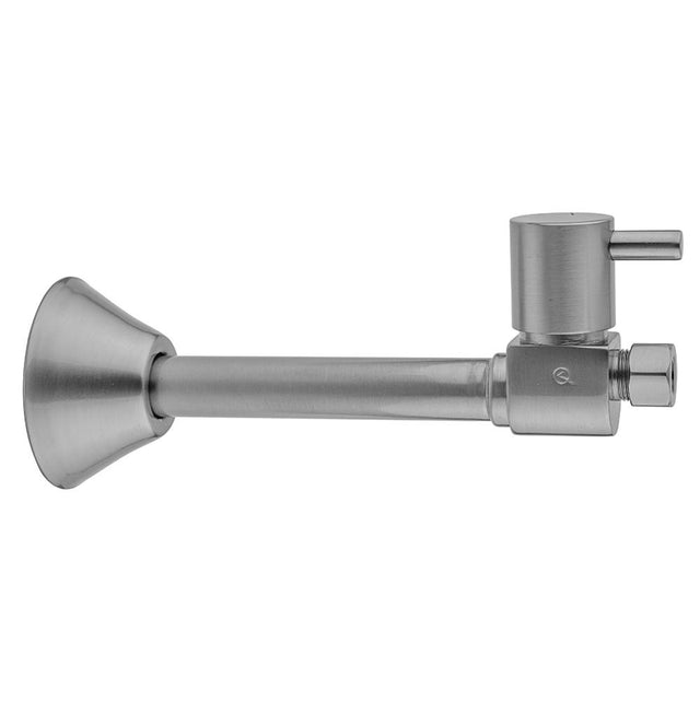 Jaclo - Quarter Turn Ceramic Disc Straight 1/2'' Copper (Sweat fit) x 3/8'' O.D. Supply Valve with Contempo Lever Handle - White