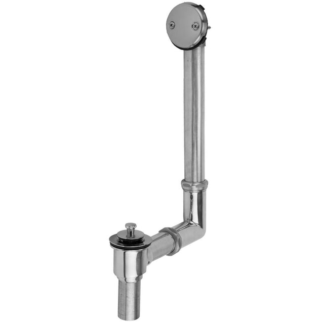Jaclo - Brass Tub Drain Direct Outlet Lift & Turn (Two Hole) Tub Waste - White