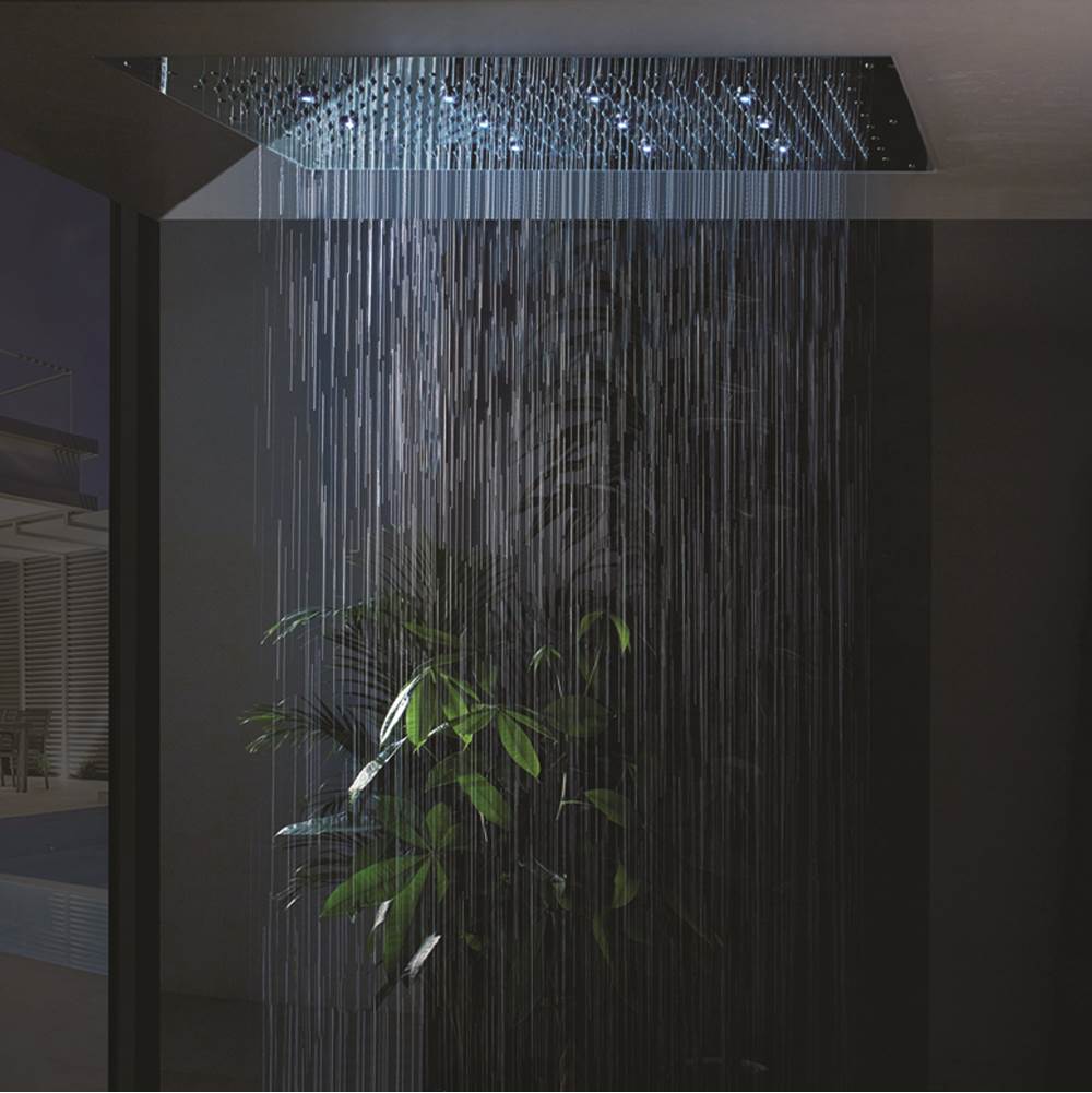 Jaclo - 40'' x 20'' Chromatherapy RETTANGO FLAT Dream Light - Polished Chrome