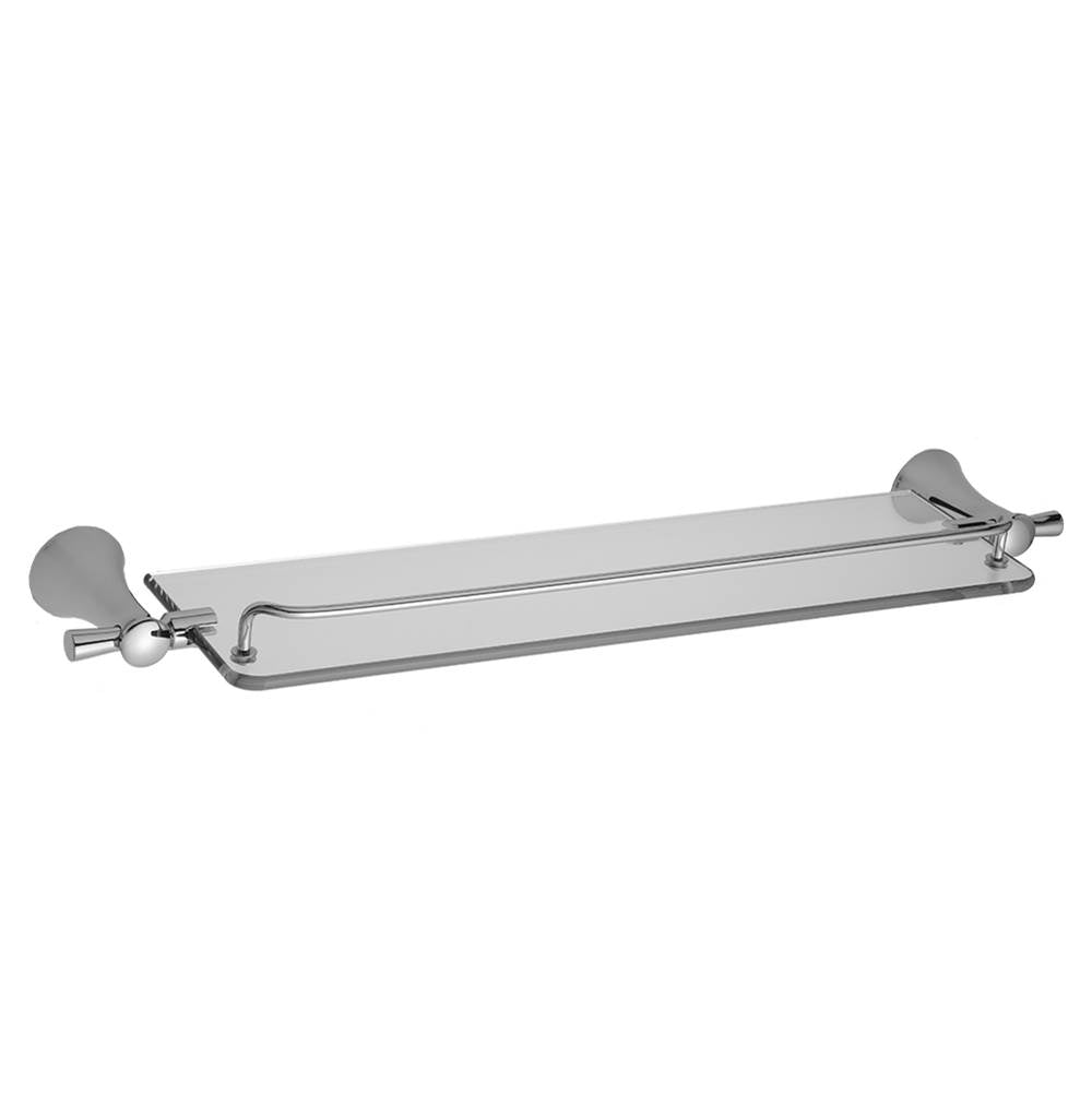 Jaclo - Cranford Glass Shelf with Wire Rail - White
