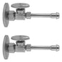Jaclo - Multi Turn Straight Pattern 5/8'' O.D. Compression (Fits 1/2'' Copper) x 3/8'' O.D. Faucet Supply Kit with Oval Handle, and 20'' Supply Tubes, Escutcheons - Vintage Bronze