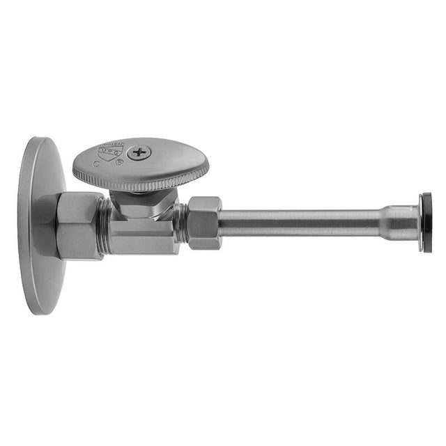 Jaclo - Multi Turn Straight Pattern 5/8'' O.D. Compression (Fits 1/2'' Copper) x 3/8'' O.D. Toilet Supply Kit with Oval Handle, 20'' Supply Tube, Escutcheon - Vintage Bronze