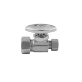 Jaclo - Multi Turn Straight Pattern 5/8'' O.D. Compression (Fits 1/2'' Copper) x 3/8'' O.D. Supply Valve with Oval Handle - Vintage Bronze