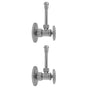 Jaclo - Multi Turn Angle Pattern 5/8'' O.D. Compression (Fits 1/2'' Copper) x 3/8'' O.D. Faucet Supply Kit with Oval Handle, 20'' Supply Tubes, Escutcheons - Vintage Bronze