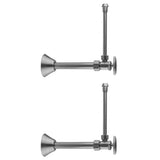 Jaclo - Multi Turn Angle Pattern 5/8'' O.D. Compression (Fits 1/2'' Copper) x 3/8'' O.D. Faucet Supply Kit with Oval Handle, 20'' Supply Tubes, Cover Tubes, Escutcheons - Vintage Bronze