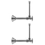 Jaclo - Multi Turn Angle Pattern 5/8'' O.D. Compression (Fits 1/2'' Copper) x 3/8'' O.D. Faucet Supply Kit with Oval Handle, 20'' Supply Tubes, Cover Tubes, Escutcheons - Vintage Bronze