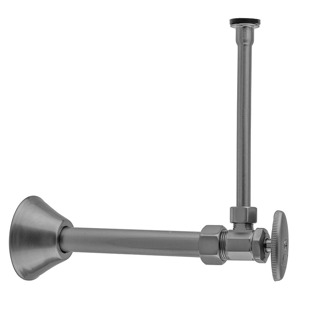 Jaclo - Multi Turn Angle Pattern 5/8'' O.D. Compression (Fits 1/2'' Copper) x 3/8'' O.D. Toilet Supply Kit with Oval Handle, 20'' Supply Tube, Cover Tube, Escutcheon - Vintage Bronze