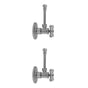Jaclo - Multi Turn Angle Pattern 5/8'' O.D. Compression (Fits 1/2'' Copper) x 3/8'' O.D. Faucet Supply Kit with Cross Handle, 20'' Supply Tubes, Escutcheons - Vintage Bronze