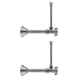 Jaclo - Multi Turn Angle Pattern 5/8'' O.D. Compression (Fits 1/2'' Copper) x 3/8'' O.D. Faucet Supply Kit with Cross Handle, 20'' Supply Tubes, Cover Tubes, Escutcheons - Vintage Bronze