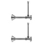 Jaclo - Multi Turn Angle Pattern 5/8'' O.D. Compression (Fits 1/2'' Copper) x 3/8'' O.D. Faucet Supply Kit with Cross Handle, 20'' Supply Tubes, Cover Tubes, Escutcheons - Vintage Bronze