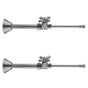 Jaclo - Multi Turn Straight Pattern 5/8'' O.D. Compression (Fits 1/2'' Copper) x 3/8'' O.D. Faucet Supply Kit with Cross Handle, 20'' Supply Tubes, Cover Tube, Escutcheons - Vintage Bronze