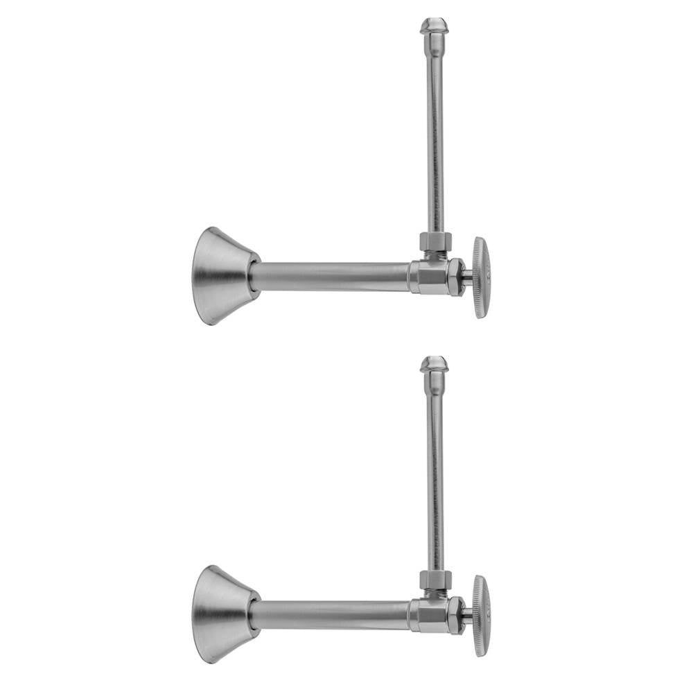 Jaclo - Multi Turn Angle Pattern 1/2'' Copper (Sweat Fit) x 3/8'' O.D. Faucet Supply Kit with Oval Handle, 20'' Supply Tubes, Escutcheons - Vintage Bronze