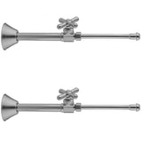Jaclo - Multi Turn Straight Pattern 1/2'' Copper (Sweat Fit) x 3/8'' O.D. Faucet Supply Kit with Cross Handle, 20'' Supply Tubes, Escutcheons - Vintage Bronze