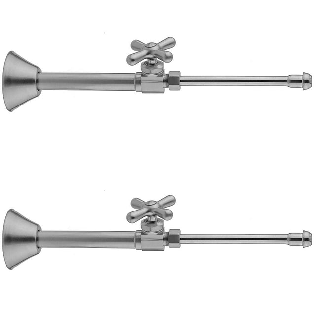 Jaclo - Multi Turn Straight Pattern 1/2'' Copper (Sweat Fit) x 3/8'' O.D. Faucet Supply Kit with Cross Handle, 20'' Supply Tubes, Escutcheons - Vintage Bronze