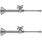 Jaclo - Multi Turn Straight Pattern 1/2'' Copper (Sweat Fit) x 3/8'' O.D. Faucet Supply Kit with Cross Handle, 20'' Supply Tubes, Escutcheons - Vintage Bronze