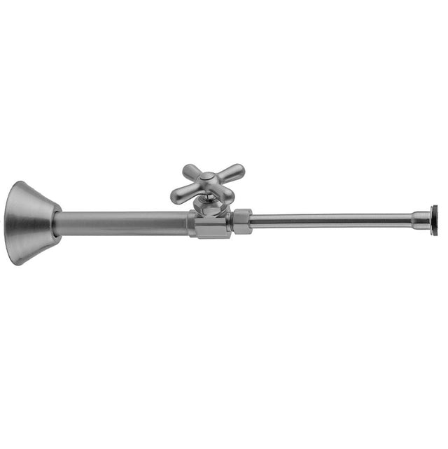 Jaclo - Multi Turn Straight Pattern 1/2'' Copper (Sweat Fit) x 3/8'' O.D. Toilet Supply Kit with Cross Handle, 20'' Supply Tube, Escutcheon - Vintage Bronze