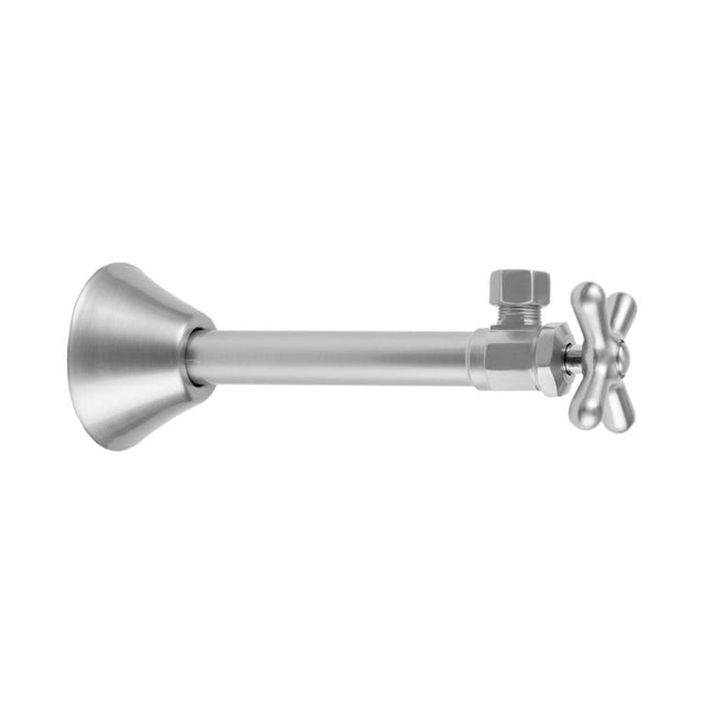 Jaclo - Multi Turn Straight Pattern 1/2'' Copper (Sweat Fit) x 3/8'' O.D. Supply Valve with Cross Handle - Vintage Bronze