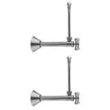 Jaclo - Multi Turn Angle Pattern 1/2'' Copper (Sweat Fit) x 3/8'' O.D. Faucet Supply Kit with Cross Handle, 20'' Supply Tubes, Escutcheons - Vintage Bronze