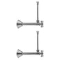 Jaclo - Multi Turn Angle Pattern 1/2'' Copper (Sweat Fit) x 3/8'' O.D. Faucet Supply Kit with Cross Handle, 20'' Supply Tubes, Escutcheons - Vintage Bronze