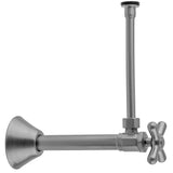 Jaclo - Multi Turn Angle Pattern 1/2'' Copper (Sweat Fit) x 3/8'' O.D. Toilet Supply Kit with Cross Handle, 20'' Supply Tube, Escutcheon - Vintage Bronze