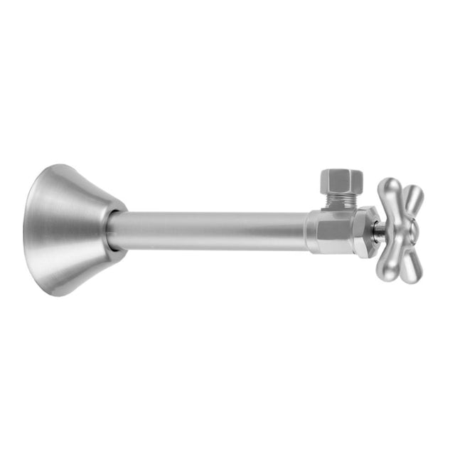 Jaclo - Multi Turn Angle Pattern 1/2'' Copper (Sweat Fit) x 3/8'' O.D. Supply Valve with Cross Handle - Vintage Bronze