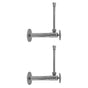 Jaclo - Multi Turn Angle Pattern 1/2'' IPS x 3/8'' O.D. Faucet Supply Kit with Oval Handle, 20'' Supply Tubes - Vintage Bronze