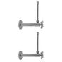 Jaclo - Multi Turn Angle Pattern 1/2'' IPS x 3/8'' O.D. Faucet Supply Kit with Cross Handle, 20'' Supply Tubes, Escutcheons - Vintage Bronze